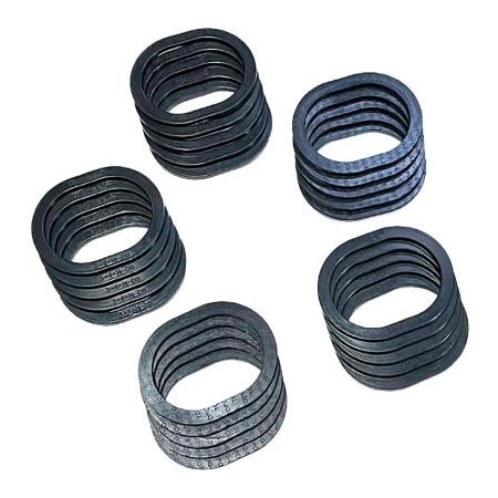 Meilner Mechanical Sales TOPOG-E Series 180 Handhole Gasket, 3in x 4in x 1/2in, Black Rubber, Obround, 25 Pack T180-3X4X1/2OB-PK25